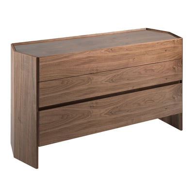 Commode en noyer avec plateau en verre trempé ANGEL CERDA