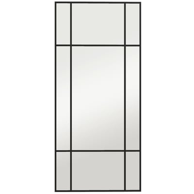 Miroir mural Verre Noir HOMCOM