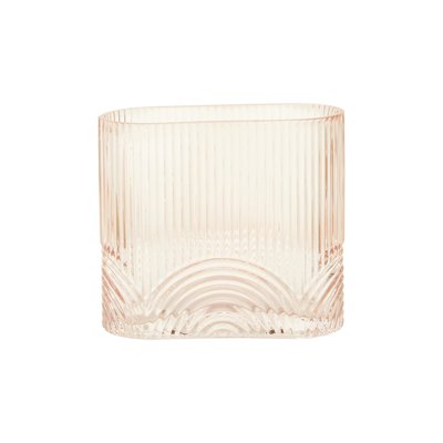 14cm Pink Textured Glass Vase SO'HOME