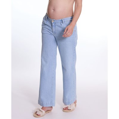 Jean de grossesse wide leg Kelly light blue CACHE COEUR
