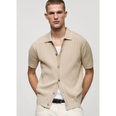 Polo boutonné coton structuré MANGO MAN
