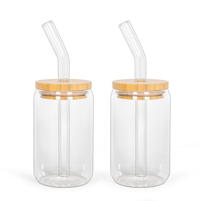 Set de 2 verres avec pailles LIVOO