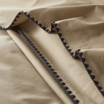 Merida Embroidered Washed Cotton Duvet Cover LA REDOUTE INTERIEURS