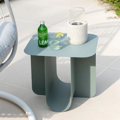 Table basse rectangulaire design en métal - CRYSAL HELLIN, DEPUIS 1862