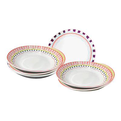 Lot de 6 assiettes creuses, RELAX SUNSET ARTIME