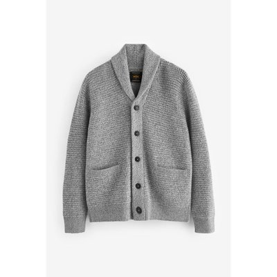 Cardigan régulier maille texturée col châle NEXT