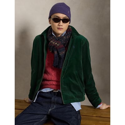 Blouson velours à col polo POLO RALPH LAUREN