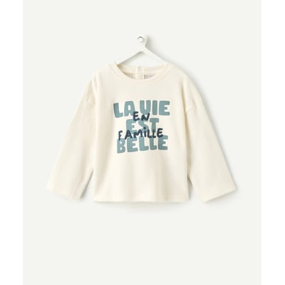 T-shirt manches longues à message TAPE A L'OEIL