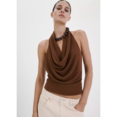Top emmanchures américaines drapé MANGO