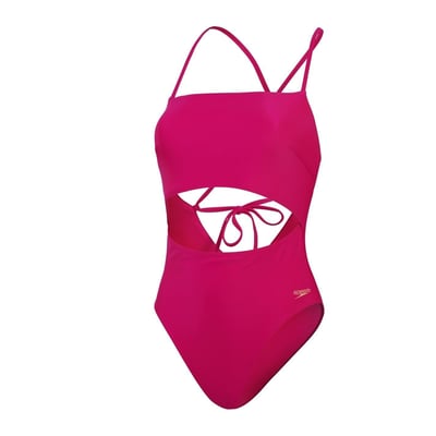 Maillot de bain uni 1 pièce motif/style découpé SPEEDO