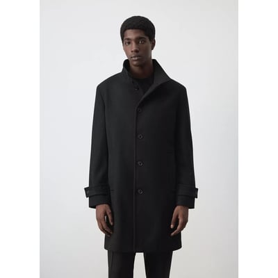 Manteau en laine à col cheminée MANGO MAN