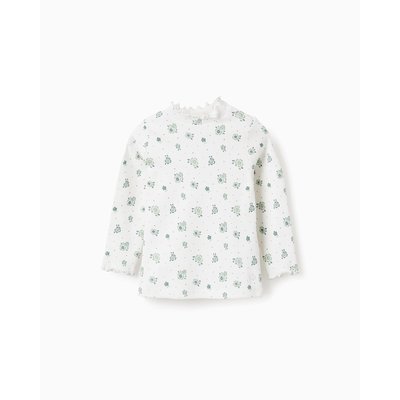 T-shirt côtelé, fleuri, à volants NOVEAUX NATURE ZIPPY