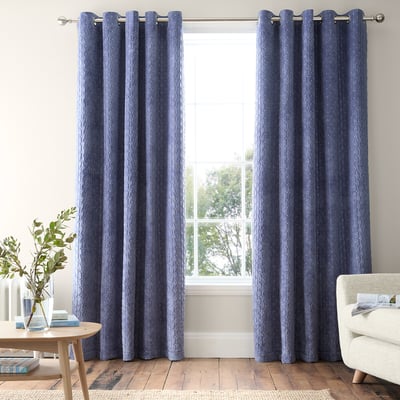 Attica Velvet Blackout Eyelet Curtains BIANCA FINE LINENS