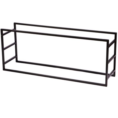 Range bûches pour intérieur en métal noir 100x25x40cm WADIGA