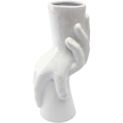 Vase en dolomite Main 24 cm JARDINDECO