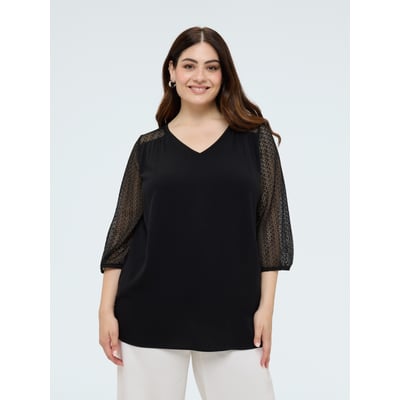 T-shirt avec manches crochet FIORELLA RUBINO