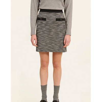 Jupe en tweed noir La Redoute