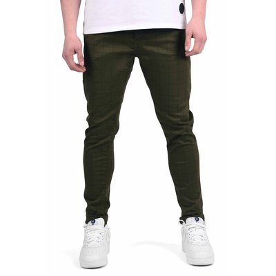 Pantalon ajusté à carreaux et fines rayures PROJECT X