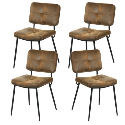 Lot de 4 chaises de salle à manger rétro vintage,KAROMI MEUBLES COSY