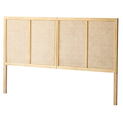Tête de Lit, 160 cm, bois et rotin, HORSENS NORDLYS