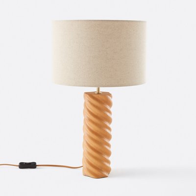 Lampe à poser chêne et lin, Dehen LA REDOUTE INTERIEURS