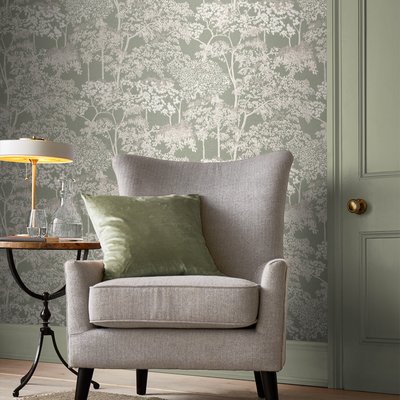 Papier peint Arbres Idyll Tree Sage GRAHAM ET BROWN