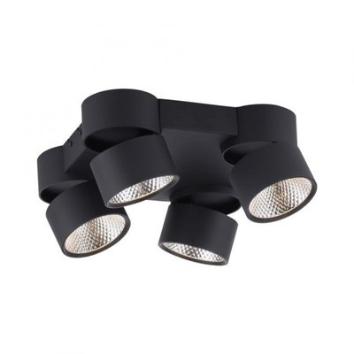 Plafonnier 4 Spots Nola Noir Led Puissant Et Dimmable MILLUMINE