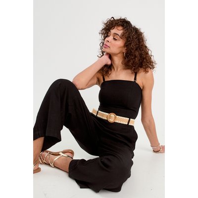 Combinaison pantalon bretelles avec lin CACHE CACHE