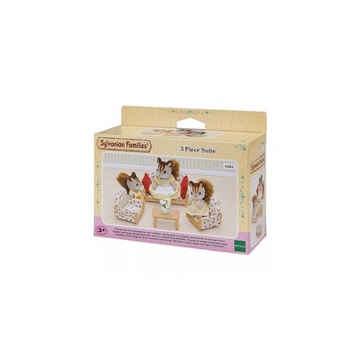 4464   Salon avec Canape 2 fauteuils et table basse SYLVANIAN FAMILIES