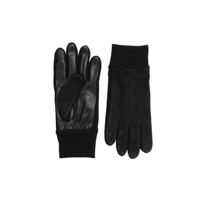 Gants en cuir avec empiècements latéraux en tricot MARC O'POLO
