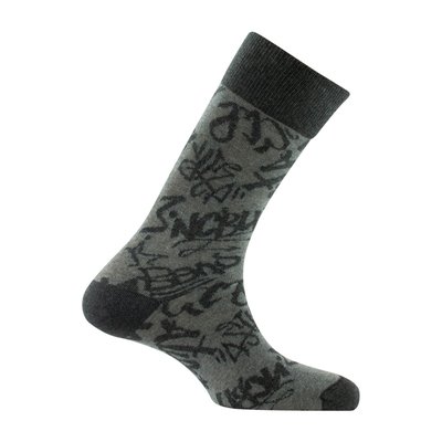 Mi-chaussettes en coton motif graff MADE IN FRANCE KINDY