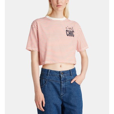 T-shirt Crop Ginette Coton GALERIES LAFAYETTE