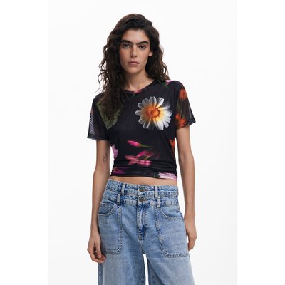 Desigual - T-shirt en tulle imprimé DESIGUAL