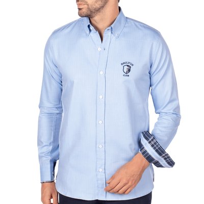 Chemise unie écusson SHILTON