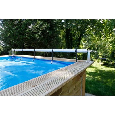 Enrouleur de bâche à bulles pour piscine en bois  Premium UBBINK