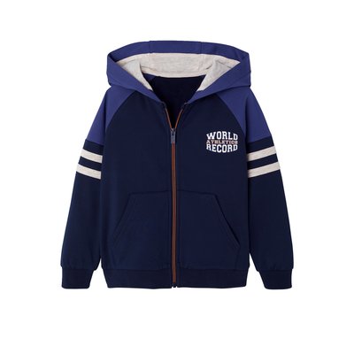 Sweat zippé à capuche manches raglan sport VERTBAUDET