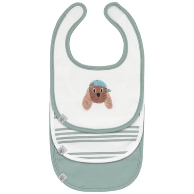 Lot de 3 bavoirs naissance LASSIG