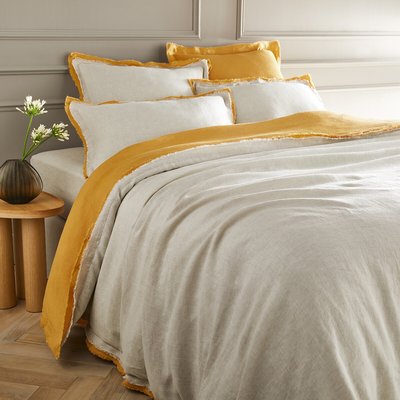Housse de couette lin lavé double frange Alhanasia AM.PM