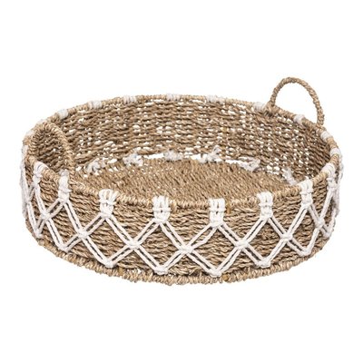 Plateau macramé Palm naturel ATMOSPHERA