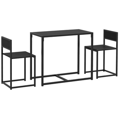 Ensemble de table à manger Métal Noir HOMCOM