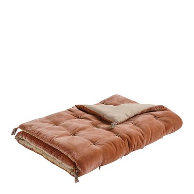 Futon en velours de coton et lin BLANC D’IVOIRE