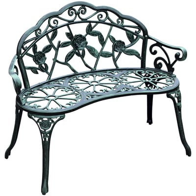 Banc de jardin Métal Noir OUTSUNNY