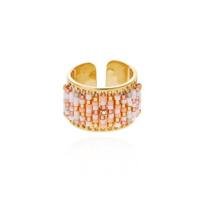 Bague ajustable avec perles tissées ETOWA HIPANEMA