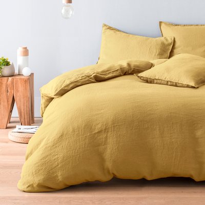 Housse de couette pur lin lavé français MILANO BLEU PALE COTTON & CO