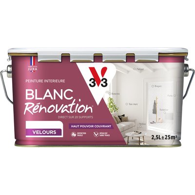 Peinture murale Blanc Rénovation® Velours, les blancs V33