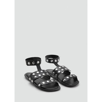 Sandales cuir cloutées MANGO