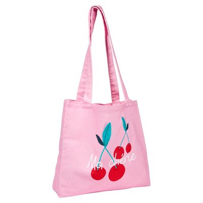Tote bag en coton imprimé MA CHÉRIE DRAEGER PARIS