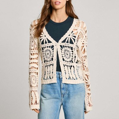 Cardigan À Col En V Au Crochet PEPE JEANS
