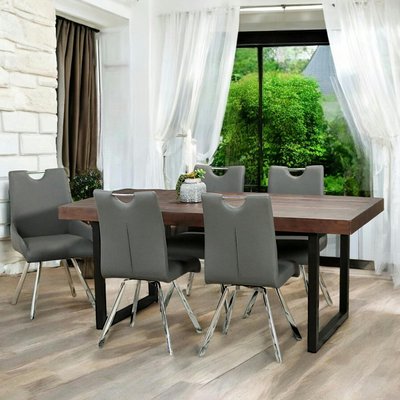 Table à manger 180 cm bois recyclé écoresponsable SAMOA PIER IMPORT