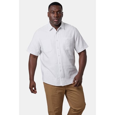 Chemise à rayures en lin mélangé STHUGE